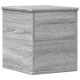 Caja de almacenaje madera ingeniería gris Sonoma 30x35x35 cm en Baúles de almacenamiento | Comprar online en Foru.es