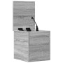 Caja de almacenaje madera ingeniería gris Sonoma 30x35x35 cm en Baúles de almacenamiento | Comprar online en Foru.es