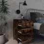 Mesita de noche con patas de metal roble ahumado 40x35x69 cm de vidaXL, Mesitas de noche - Ref: Foro24-813140, Precio: 52,30 ...