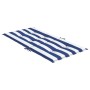 Cojines silla de respaldo bajo 4 uds tela a rayas azul y blanco de vidaXL, Cojines para sillas y sofás - Ref: Foro24-361320, ...