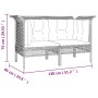 Sofás de esquina jardín con cojines 2 uds ratán sintético gris de vidaXL, Conjuntos de jardín - Ref: Foro24-319660, Precio: 9...