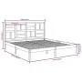 Estructura de cama de madera maciza de pino gris 200x200 cm de vidaXL, Camas y somieres - Ref: Foro24-3105972, Precio: 161,37...