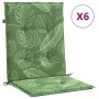 Cojines de silla de respaldo bajo 6 uds tela estampado de hojas de vidaXL, Cojines para sillas y sofás - Ref: Foro24-361333, ...