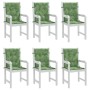 Cojines de silla de respaldo bajo 6 uds tela estampado de hojas de vidaXL, Cojines para sillas y sofás - Ref: Foro24-361333, ...