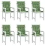 Cojines de silla de respaldo bajo 6 uds tela estampado de hojas de vidaXL, Cojines para sillas y sofás - Ref: Foro24-361333, ...