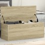 Caja de almacenaje madera ingeniería roble sonoma 90x35x35 cm en Baúles de almacenamiento | Comprar online en Foru.es