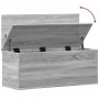 Caja de almacenaje madera de ingeniería gris Sonoma 90x35x35 cm en Baúles de almacenamiento | Comprar online en Foru.es