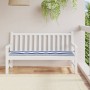 Cojín banco jardín tela Oxford a rayas azul y blanco 150x50x3cm de vidaXL, Cojines para sillas y sofás - Ref: Foro24-361157, ...