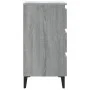 Bedside table with Sonoma gray metal legs 40x35x69 cm by vidaXL, Nightstands - Ref: Foro24-813142, Price: 58,56 €, Discount: %