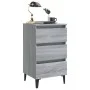 Bedside table with Sonoma gray metal legs 40x35x69 cm by vidaXL, Nightstands - Ref: Foro24-813142, Price: 58,56 €, Discount: %