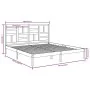 Estructura de cama de madera maciza de pino negra 200x200 cm de vidaXL, Camas y somieres - Ref: Foro24-3105974, Precio: 158,2...