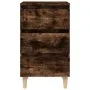 Mesita de noche 2 uds patas de madera roble ahumado 40x35x69 cm de vidaXL, Mesitas de noche - Ref: Foro24-813135, Precio: 85,...