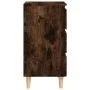 Mesita de noche 2 uds patas de madera roble ahumado 40x35x69 cm de vidaXL, Mesitas de noche - Ref: Foro24-813135, Precio: 85,...