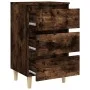 Mesita de noche 2 uds patas de madera roble ahumado 40x35x69 cm de vidaXL, Mesitas de noche - Ref: Foro24-813135, Precio: 85,...