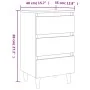 Mesita de noche 2 uds patas de madera roble ahumado 40x35x69 cm de vidaXL, Mesitas de noche - Ref: Foro24-813135, Precio: 85,...