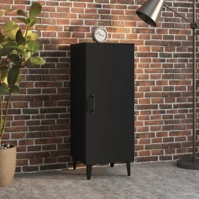 Aparador de madera contrachapada negro 34,5x34x90 cm de vidaXL, Aparadores - Ref: Foro24-812331, Precio: 57,05 €, Descuento: %
