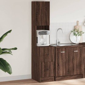 Mueble de cocina madera ingeniería marrón roble 35x50x180 cm en Armarios de cocina | Comprar online en Foru.es