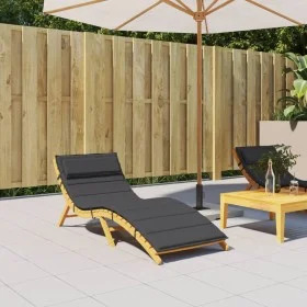 Black Oxford cloth sun lounger cushion 180x60x3 cm by vidaXL, Cushions for chairs and sofas - Ref: Foro24-361859, Price: 42,0...