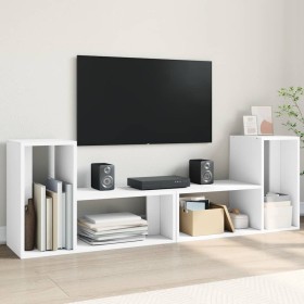 Muebles para TV 2 uds madera de ingeniería blanco 75x30x50 cm en Muebles TV | Comprar online en Foru.es
