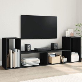 Muebles para TV 2 uds madera de ingeniería negro 75x30x50 cm en Muebles TV | Comprar online en Foru.es