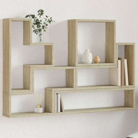 Estantería de pared madera ingeniería roble Sonoma 96x12x64 cm en Estanterías | Comprar online en Foru.es