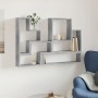 Estantería de pared madera ingeniería gris hormigón 96x12x64 cm en Estanterías | Comprar online en Foru.es