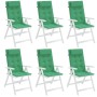 Cojines de silla con respaldo alto 6 uds tela Oxford verde de vidaXL, Cojines para sillas y sofás - Ref: Foro24-361891, Preci...