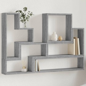 Estantería de pared madera ingeniería gris Sonoma 96x12x64 cm en Estanterías | Comprar online en Foru.es
