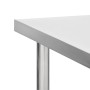 Mesa de trabajo para cocina con ruedas acero inox 100x60x85 cm de vidaXL, Restauración - Ref: Foro24-51639, Precio: 141,46 €,...