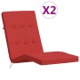 Cojines para tumbona 2 uds tela Oxford rojo de vidaXL, Cojines para sillas y sofás - Ref: Foro24-361990, Precio: 49,32 €, Des...