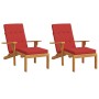 Cojines para tumbona 2 uds tela Oxford rojo de vidaXL, Cojines para sillas y sofás - Ref: Foro24-361990, Precio: 49,32 €, Des...