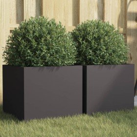 Jardineras 2 unidades acero negro 32x30x29 cm en Macetas y jardineras | Comprar online en Foru.es