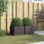 Jardineras 2 unidades acero negro 32x30x29 cm en Macetas y jardineras | Comprar online en Foru.es