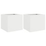 Jardineras 2 unidades acero blanco 32x30x29 cm en Macetas y jardineras | Comprar online en Foru.es