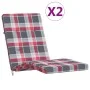 Cojines para tumbona 2 uds tela Oxford a cuadros rojo de vidaXL, Cojines para sillas y sofás - Ref: Foro24-361997, Precio: 50...