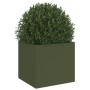 Jardinera acero verde oliva 32x30x29 cm en Macetas y jardineras | Comprar online en Foru.es