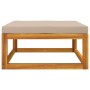 Reposapiés jardín madera maciza acacia con cojines gris taupe de vidaXL, Sofás modulares de exterior - Ref: Foro24-360006, Pr...