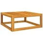 Reposapiés jardín madera maciza acacia con cojines gris taupe de vidaXL, Sofás modulares de exterior - Ref: Foro24-360006, Pr...