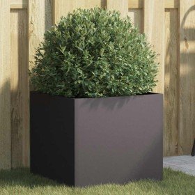 Jardinera acero negro 42x40x39 cm en Macetas y jardineras | Comprar online en Foru.es
