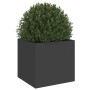 Jardinera acero negro 42x40x39 cm en Macetas y jardineras | Comprar online en Foru.es
