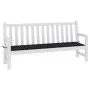 Cojín para banco de jardín tela a cuadros negro 200x50x3 cm de vidaXL, Cojines para sillas y sofás - Ref: Foro24-361202, Prec...