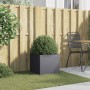 Jardinera acero gris antracita 42x40x39 cm en Macetas y jardineras | Comprar online en Foru.es