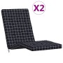 Cojines para tumbona 2 uds tela Oxford a cuadros negro de vidaXL, Cojines para sillas y sofás - Ref: Foro24-362000, Precio: 5...