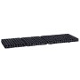 Cojines para tumbona 2 uds tela Oxford a cuadros negro de vidaXL, Cojines para sillas y sofás - Ref: Foro24-362000, Precio: 5...