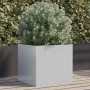 Jardinera de acero galvanizado plateado 42x40x39 cm en Macetas y jardineras | Comprar online en Foru.es