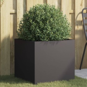 Jardinera acero negro 49x47x46 cm en Macetas y jardineras | Comprar online en Foru.es