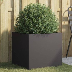 Jardinera acero negro 49x47x46 cm en Macetas y jardineras | Comprar online en Foru.es