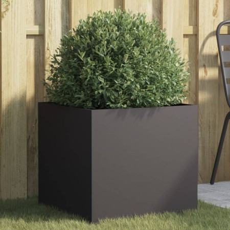 Jardinera acero negro 49x47x46 cm en Macetas y jardineras | Comprar online en Foru.es