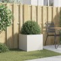 Jardinera acero blanco 49x47x46 cm en Macetas y jardineras | Comprar online en Foru.es