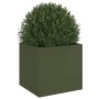 Jardinera acero verde oliva 49x47x46 cm en Macetas y jardineras | Comprar online en Foru.es